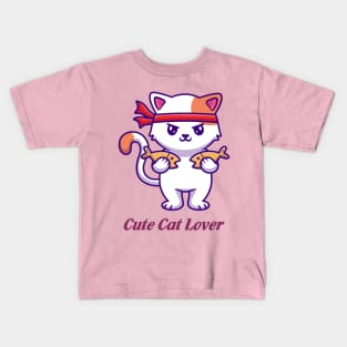 Cute cat lover Kids T-Shirt